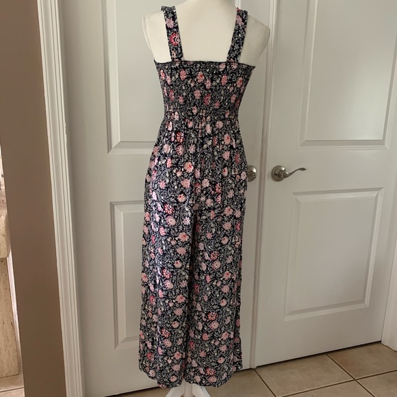 LOFT Floral Smocked Jumpsuit - Picture 9 of 14